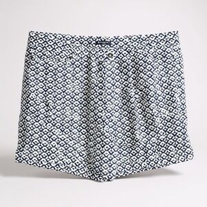 Architect Womens Geometric Print Shorts Size 20W Blue &‎ White Cotton/Spandex